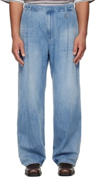 WOOYOUNGMI Blue Lightweight Banding Jeans
