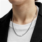 NUMBERING Men's Curb Chain Necklace in Silver