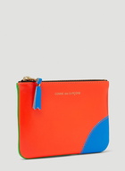 Super Fluo Leather Wallet in Orange