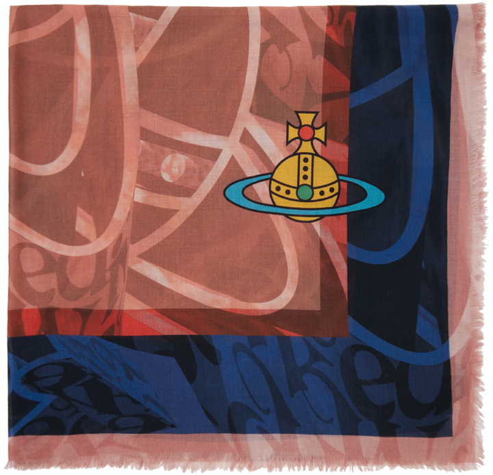 Photo: Vivienne Westwood Multicolor 3D Multi Orb Square Scarf