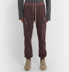 Rick Owens - Slim-Fit Tapered Cotton-Jersey Track Pants - Burgundy