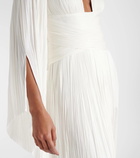 Maria Lucia Hohan Alana B plissé silk  maxi dress