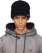 Maison MIHARA YASUHIRO Black Masked Visor Knit Cap