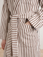 TEKLA - Belted Striped Organic Cotton-Terry Robe - Neutrals