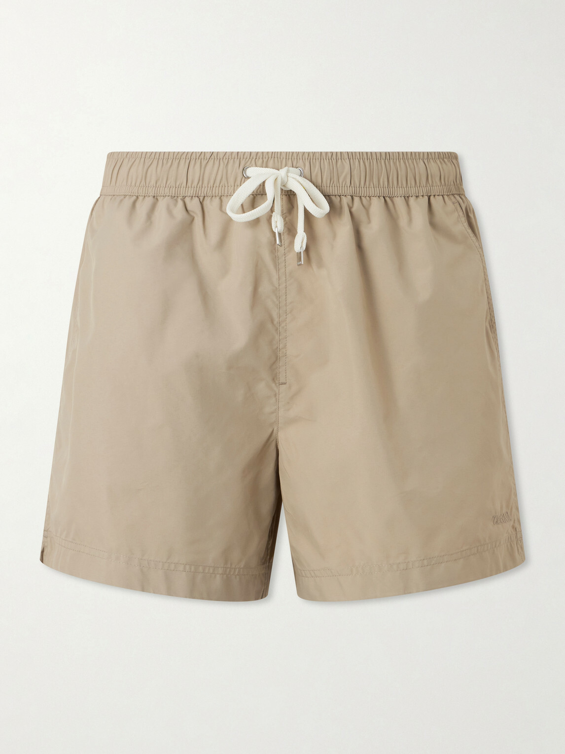 Zegna - Straight-Leg Mid-Length Swim Shorts - Neutrals