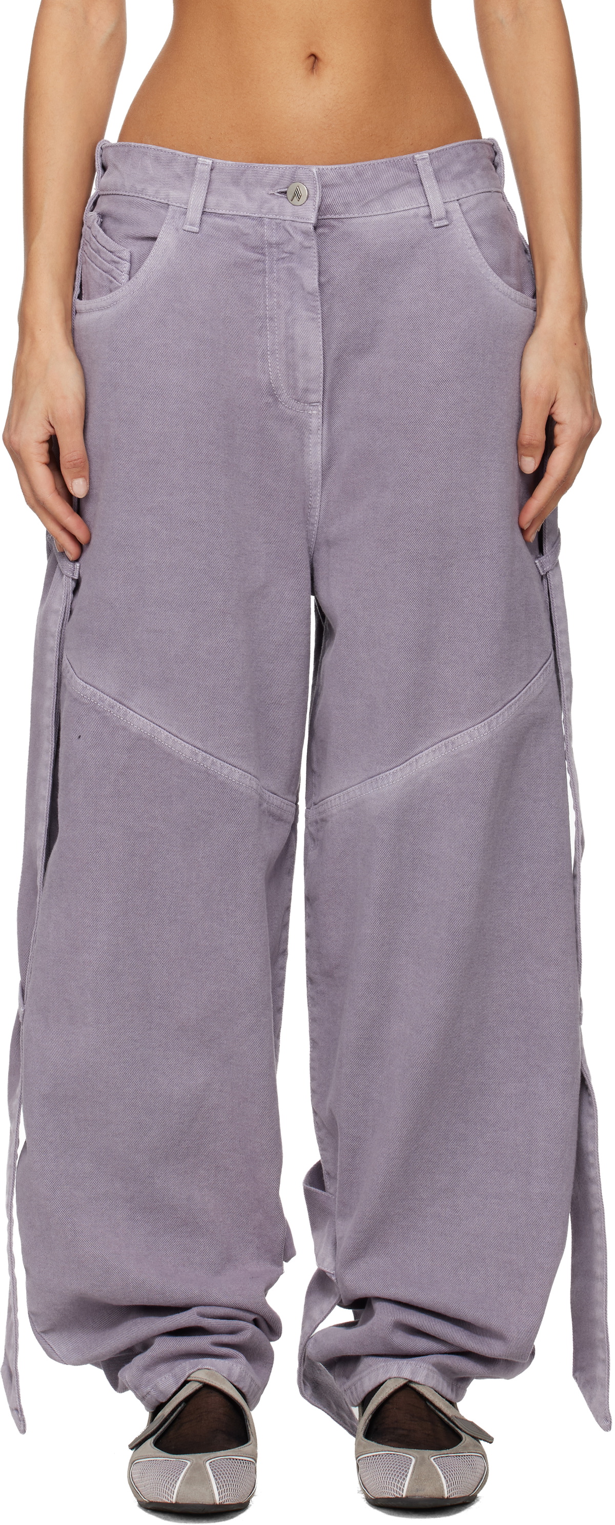 The Attico Purple Long Jeans