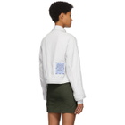 MCQ Off-White Drawstring Cropped Bomber