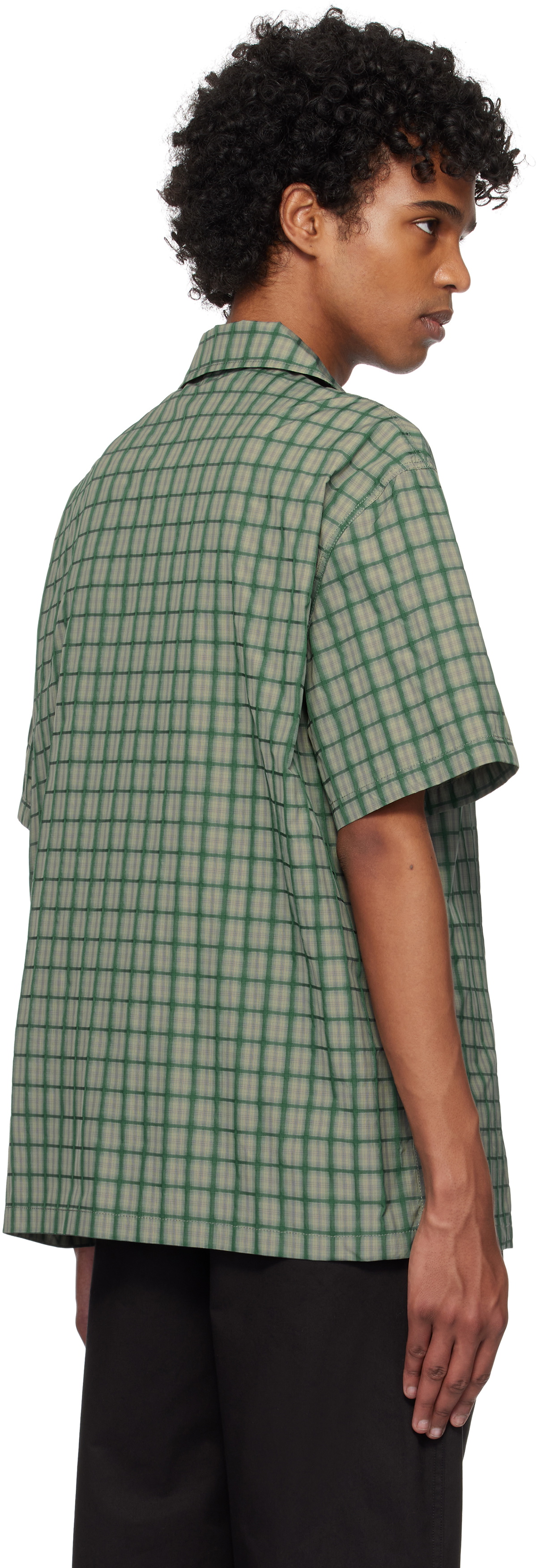 Kijun Green Check Half Sleeve Shirt