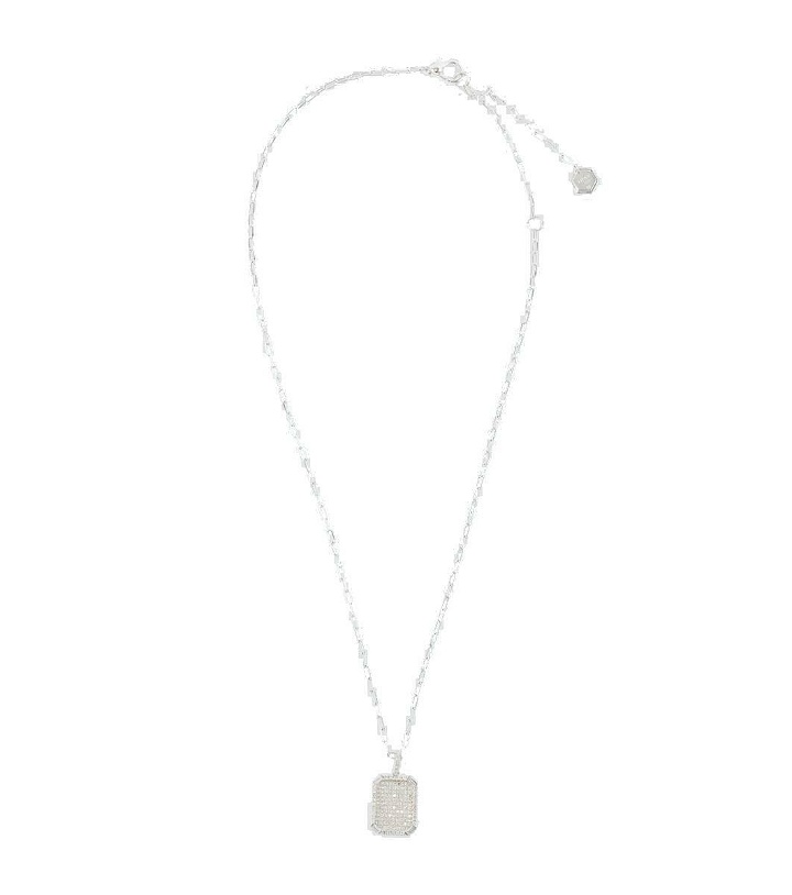 Photo: Shay Jewelry 18kt white gold ID pendant necklace with pavé diamonds