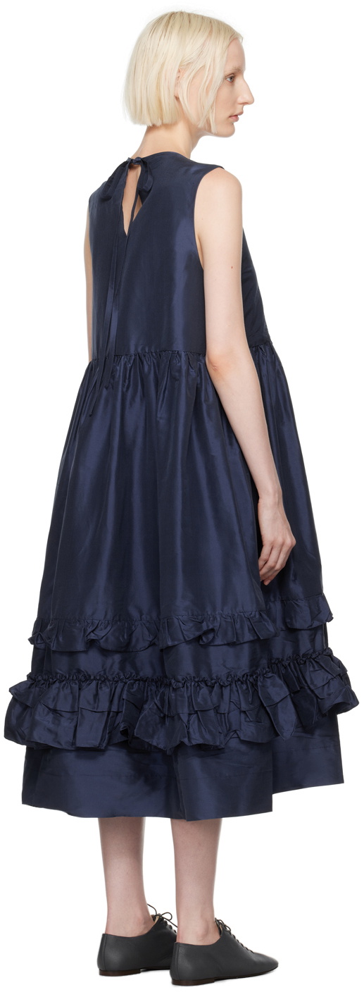 Cawley Navy Genevieve Midi Dress