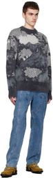 Feng Chen Wang Gray Landscape Painting Sweater