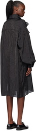 YOHJI YAMAMOTO Black Message Scarf Shirt