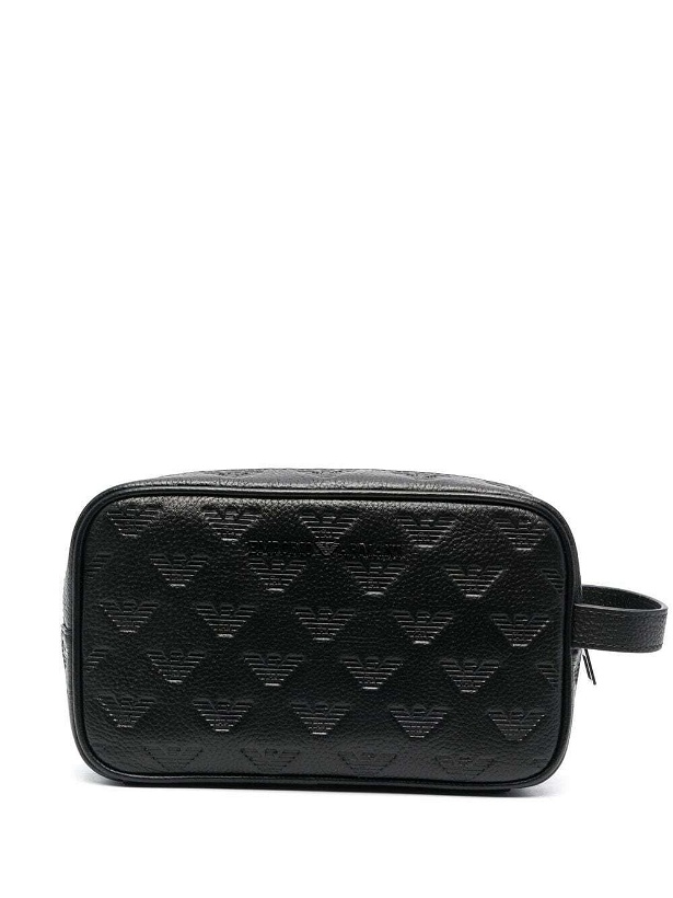 Photo: EMPORIO ARMANI - Allover Logo Leather Beauty-case