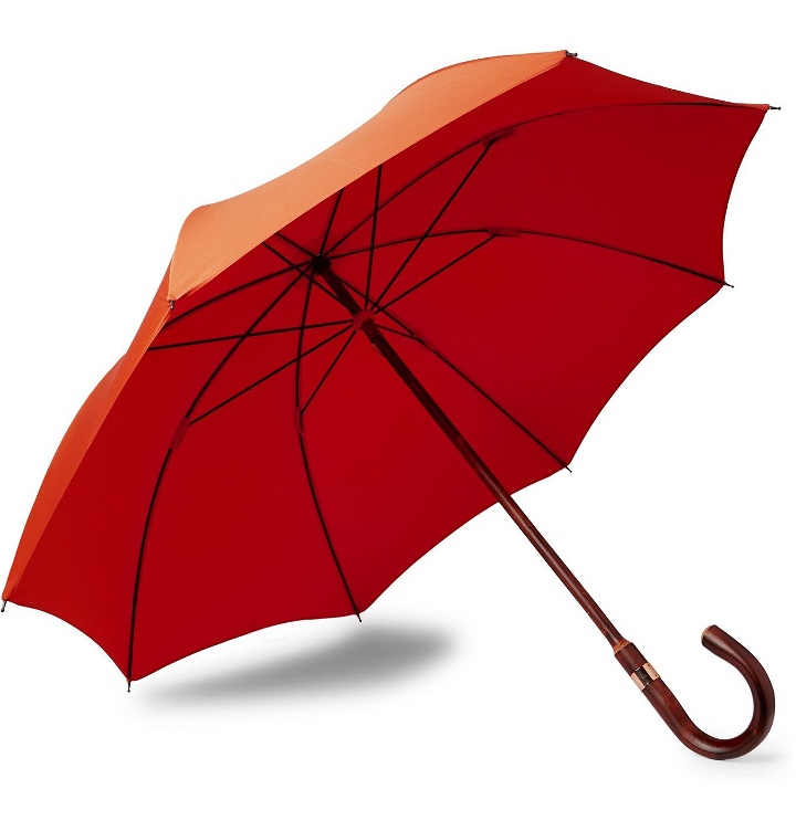 Photo: Kingsman - London Undercover Chestnut Wood-Handle Umbrella - Orange