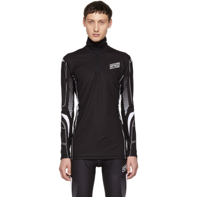 Photo: Givenchy Black and White Sporty Zip-Up Top