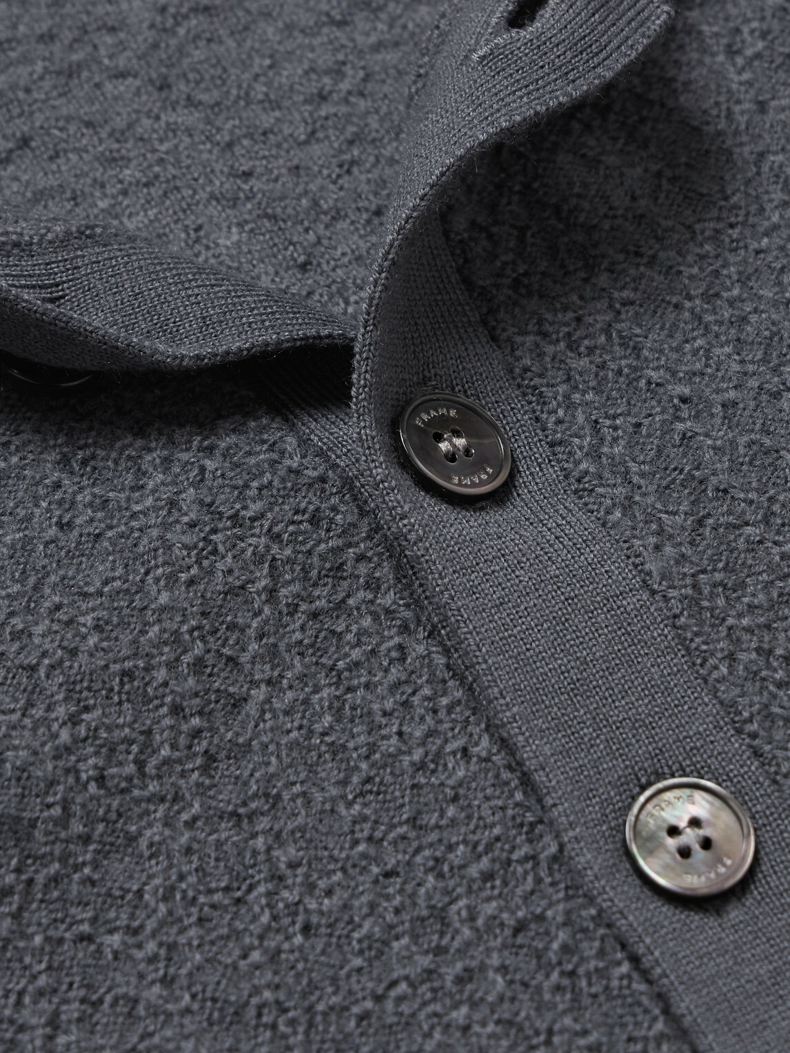 FRAME - Wool Polo Sweater - Gray