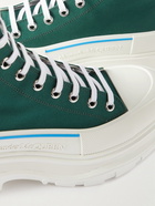 Alexander McQueen - Rubber-Trimmed Canvas High-Top Sneakers - Green