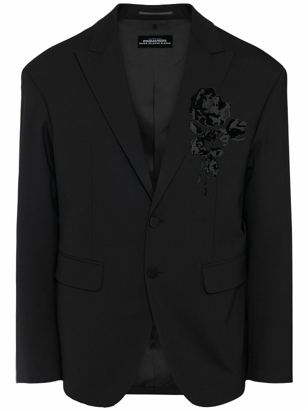 Photo: DSQUARED2 - Embroidered Stretch Wool Jacket