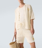 Commas Crochet floral-appliqué open-knit shirt