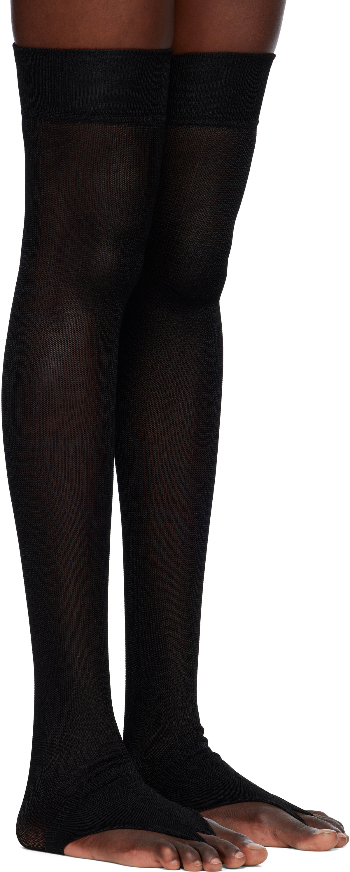 Julie Kegels Black Thong Socks