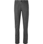 Canali - Virgin Wool-Flannel Trousers - Men - Dark gray