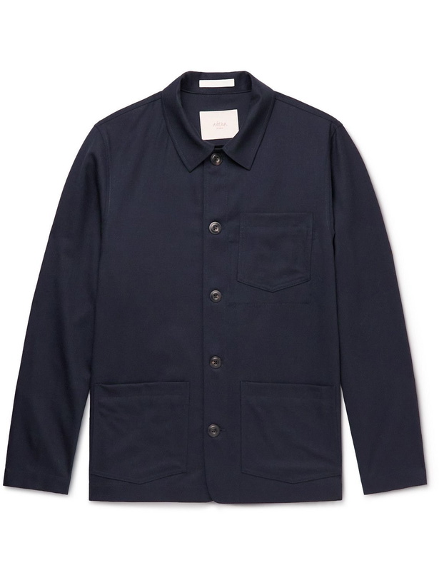 Photo: Altea - Giacca Stretch Virgin Wool-Blend Chore Jacket - Blue