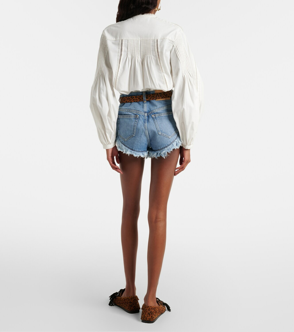 Isabel Marant Eneidala high-rise denim shorts