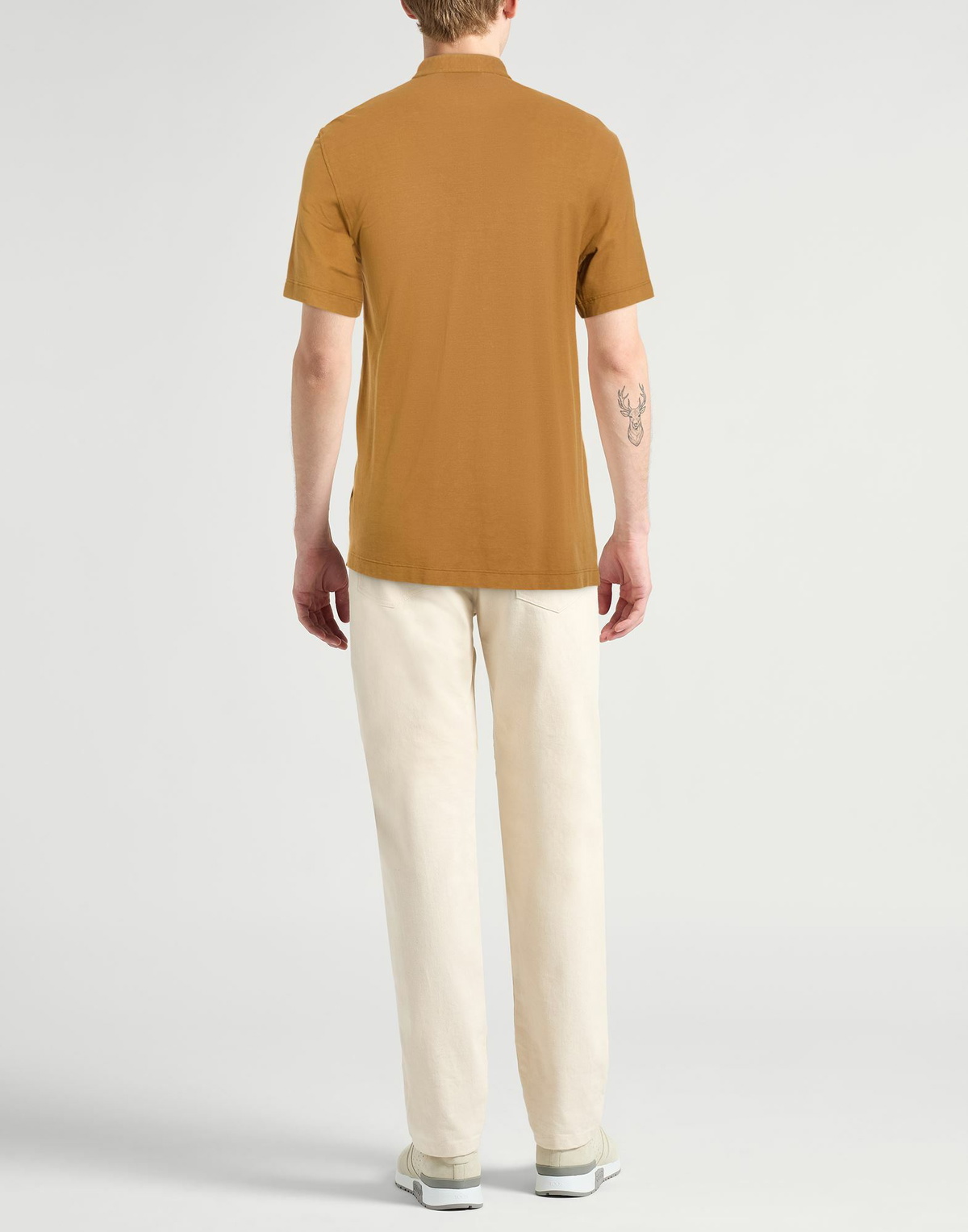 Drumohr Mens T-shirt in Camel