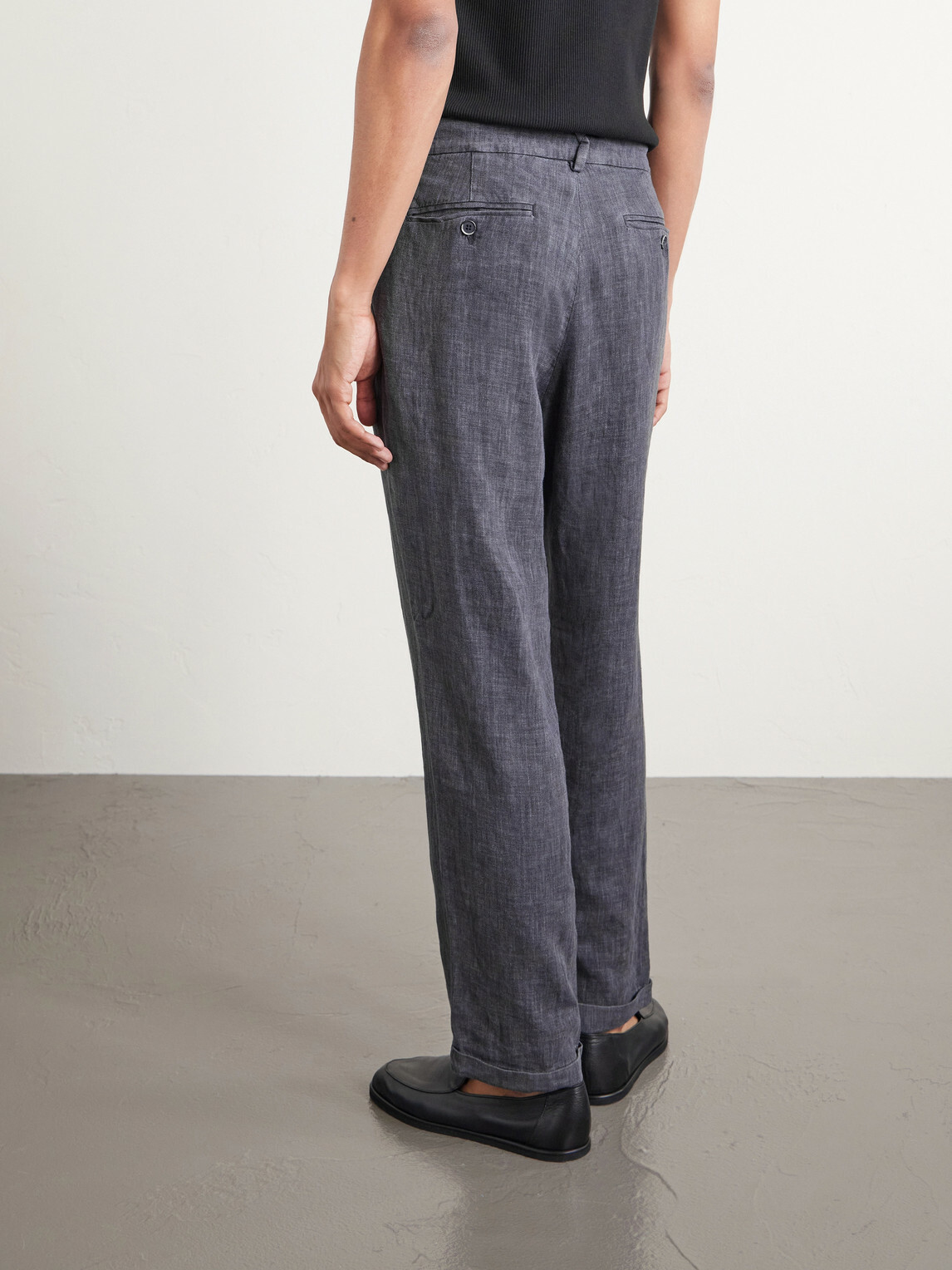 Barena - Cropped Tapered Pleated Linen-Blend Suit Trousers - Gray