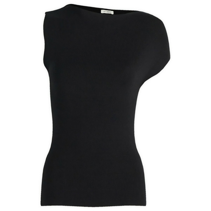 Photo: ST. Agni Women's Asymmetric Knit Top in Black
