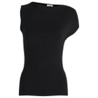 ST. Agni Women's Asymmetric Knit Top in Black