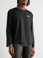 DISTRICT VISION - Logo-Print Stretch-Jersey T-Shirt - Black