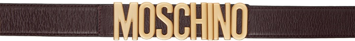 Photo: Moschino Burgundy Logo Belt