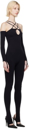 ANDREĀDAMO Black Keyhole Jumpsuit