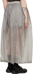 AMOMENTO Gray Layered Maxi Skirt