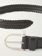 Bleu de Chauffe - 3.5cm Manille Leather Belt - Black