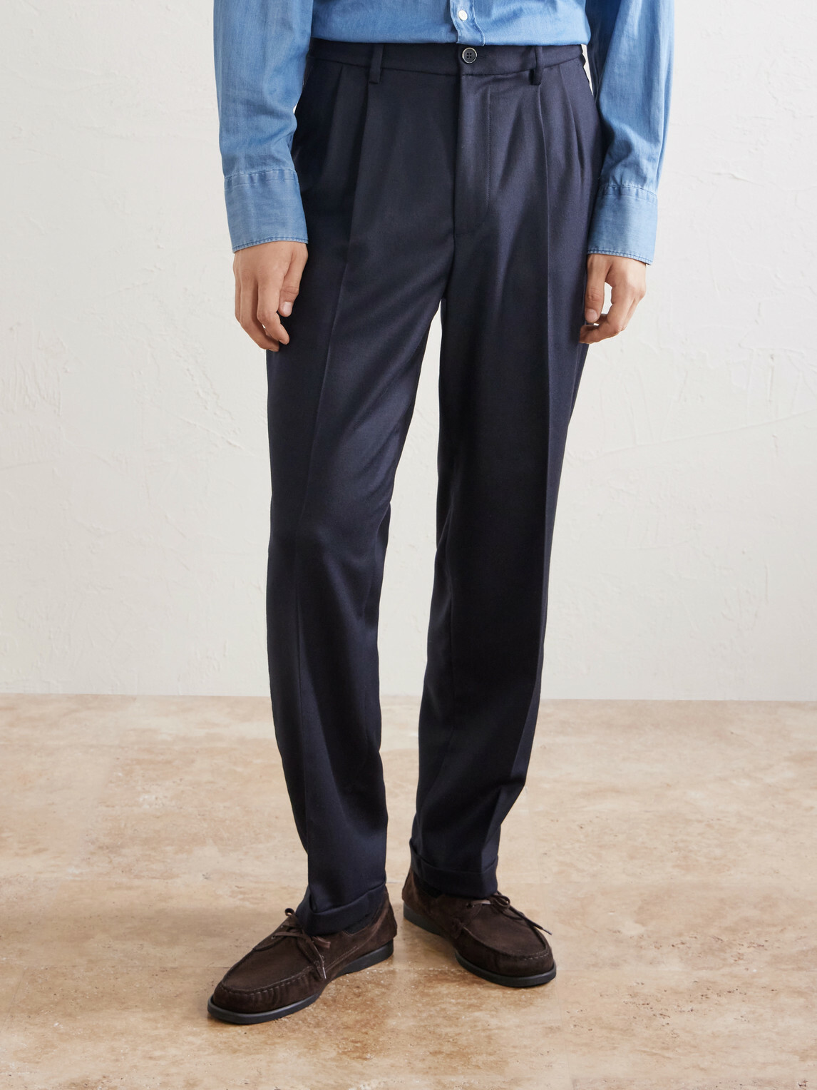 Barena - Straight-Leg Wool-Flannel Suit Trousers - Blue