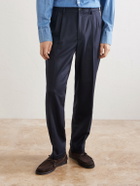 Barena - Straight-Leg Wool-Flannel Suit Trousers - Blue