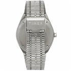 Timex Q Watch in Silver/Black/Green