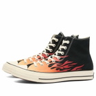 Converse Chuck Taylor 1970s Hi Flames Sneaker in Black/Red/Yellow