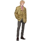 Dries Van Noten Yellow and Black Leopard Berkley Blazer