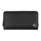 Gucci Black GG Marmont Zip-Around Wallet