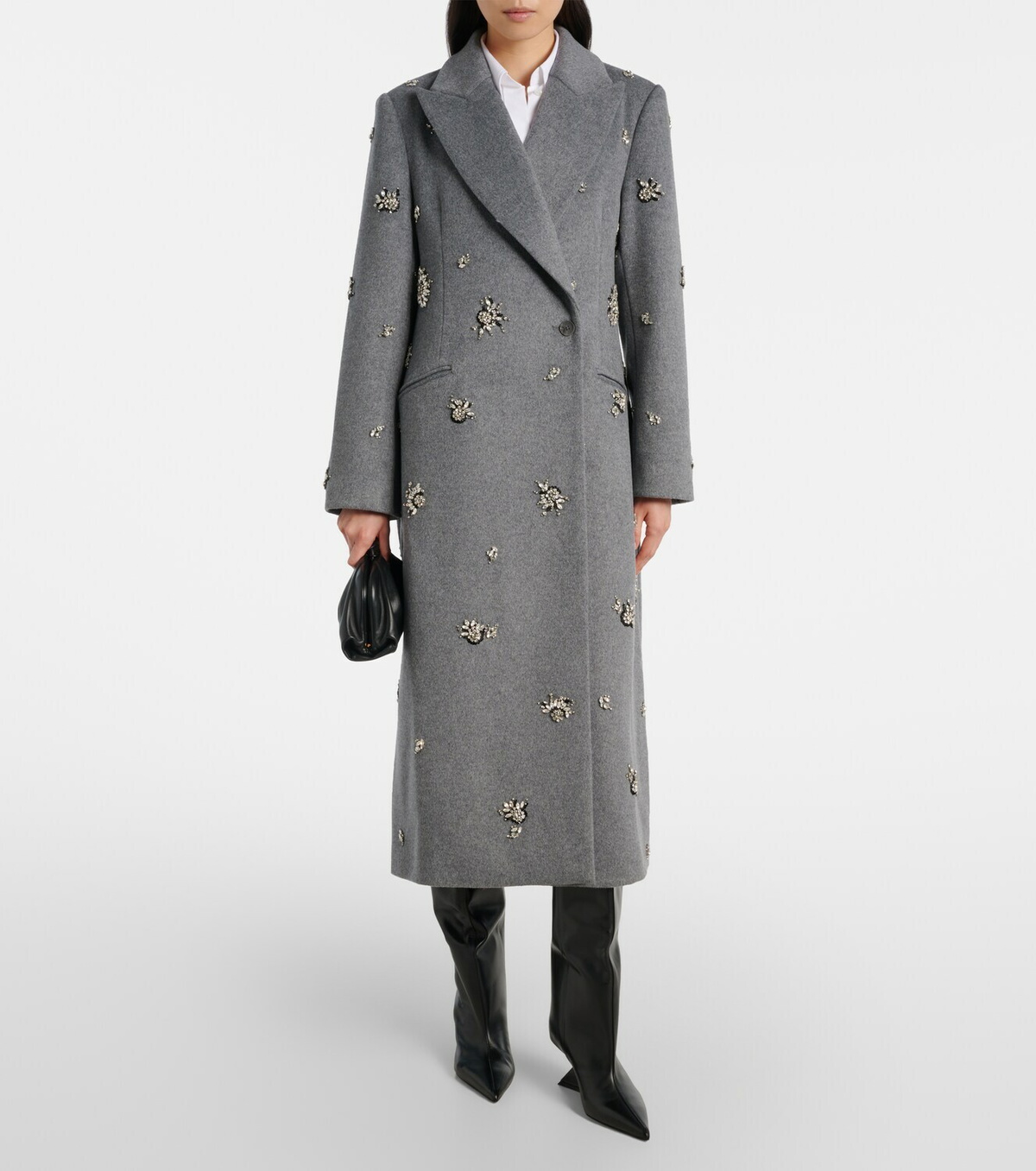 Simkhai Gianni embellished wool-blend coat
