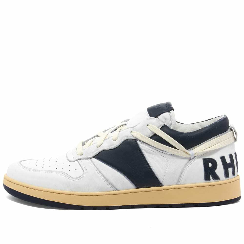 Rhude Men's Rhecess Low Sneakers in White/Navy Rhude