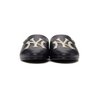 Gucci Navy NY Yankees Edition Flamel Patch Slippers