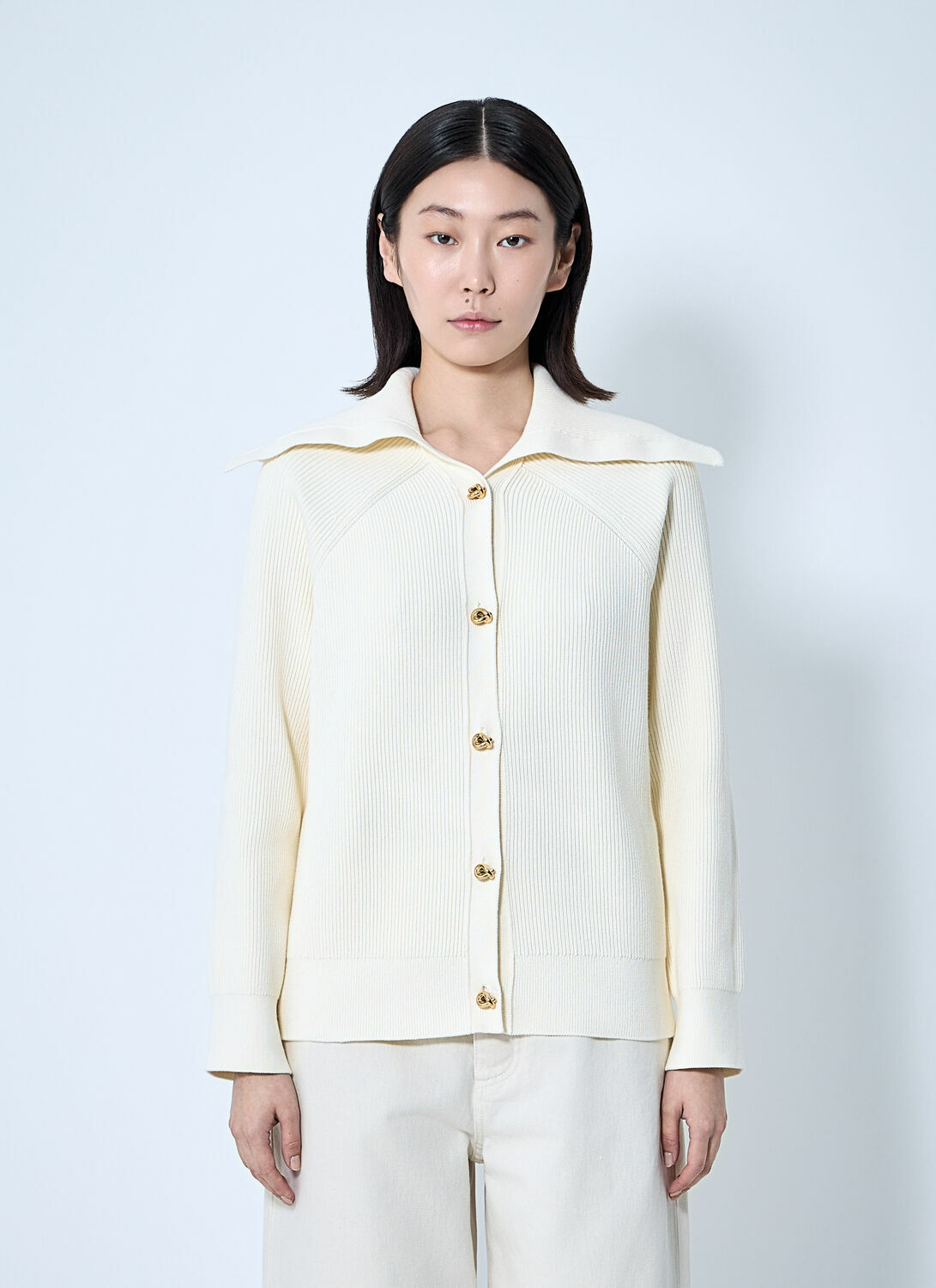 Bottega Veneta Cotton Ribbed Cardigan