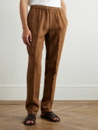Boglioli - Tapered Linen Trousers - Brown