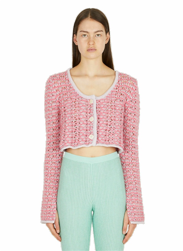 Photo: Braided Cardigan in Pink