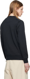 Stone Island Navy 6100061 Organic Cotton Fleece Hoodie