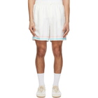 Casablanca White Dance Joy Silk Shorts